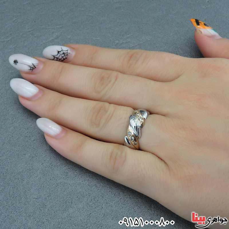 انگشتر الماس رودیوم فاخر خاص و زیبا _کد:28450