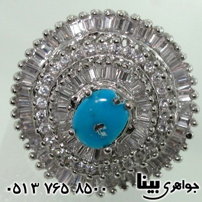 انگشتر فیروزه نیشابوری زنانه باشکوه
