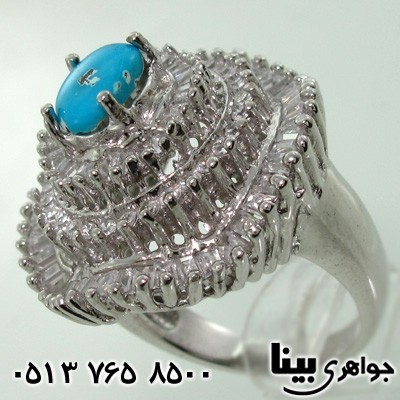 انگشتر فیروزه نیشابوری زنانه باشکوه
