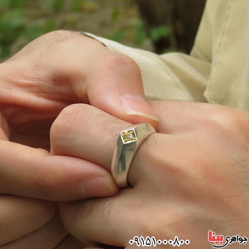 انگشتر الماس فاخر دست ساز مردانه زیبا _کد:28469