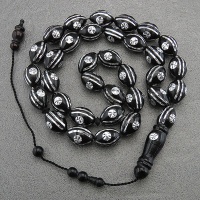 تسبیح کشکول (کوک) درشت 33 دانه ای مرصع کاری شده خاص و زیبا _کد:28789