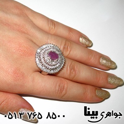 انگشتر یاقوت سرخ زنانه اشرافی باشکوه