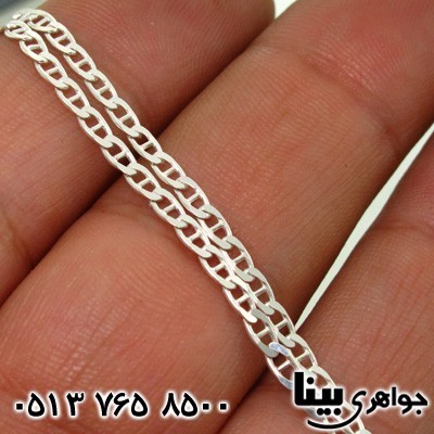 زنجیر نقره مردانه طرح تی درشت 55 سانتی