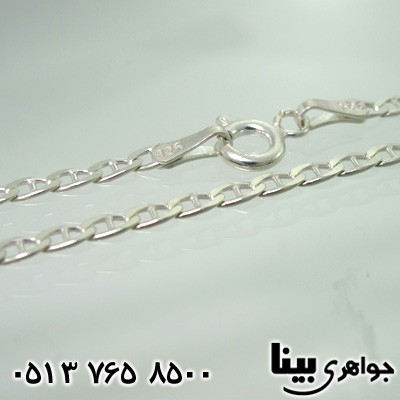 زنجیر نقره مردانه طرح تی درشت 55 سانتی