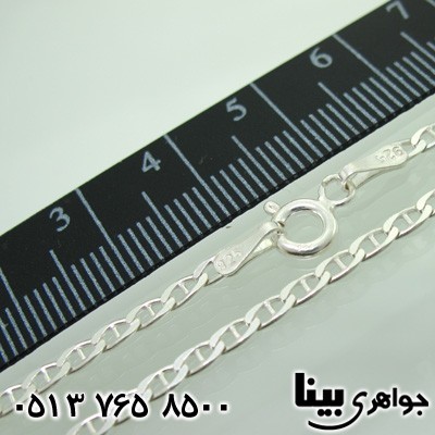زنجیر نقره مردانه طرح تی درشت 55 سانتی