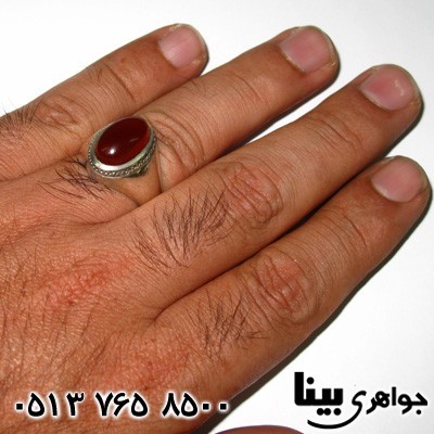 انگشتر عقیق یمنی مردانه عتیقه قدیمی ساز