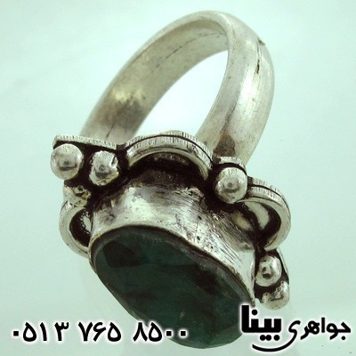 انگشتر زمرد درشت طرح عتیقه