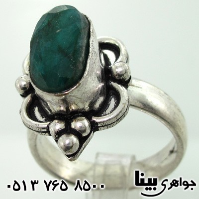 انگشتر زمرد درشت طرح عتیقه
