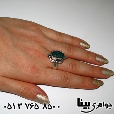 انگشتر زمرد درشت طرح عتیقه