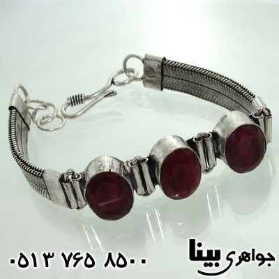 دستبند یاقوت سرخ درشت طرح عتیقه