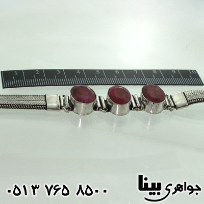 دستبند یاقوت سرخ درشت طرح عتیقه