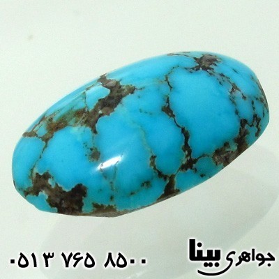نگین انگشتر فیروزه نیشابوری شجری بیضی