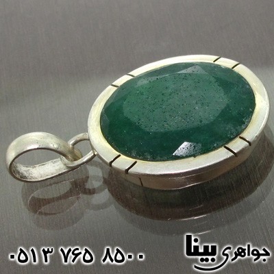 گردنبند زمرد هندی بیضی