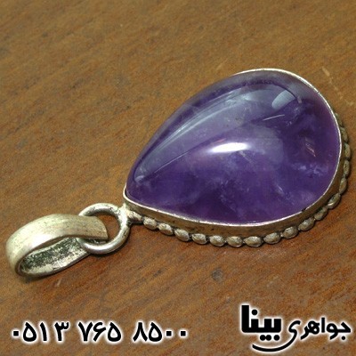گردنبند آمتیست درشت با تراش دامله