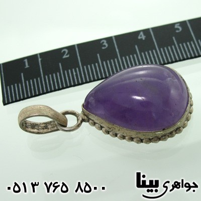 گردنبند آمتیست درشت با تراش دامله