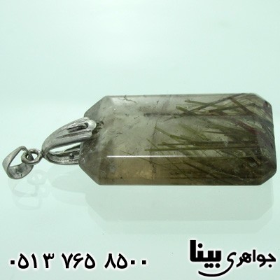 گردنبند کوارتز دودی مویی