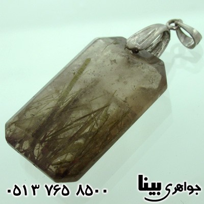 گردنبند کوارتز دودی مویی