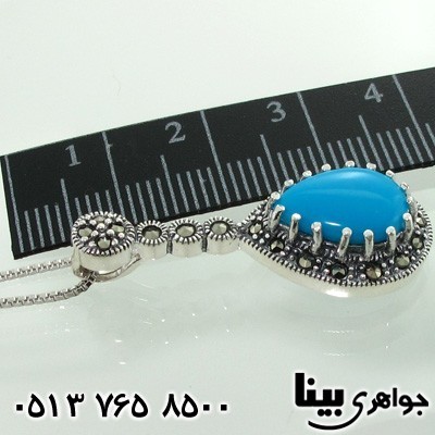 گردنبند حدید طرح فیروزه زنانه