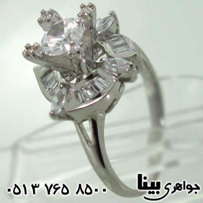 انگشتر نقره سولیتر نامزدی زنانه