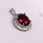 گردنبند یاقوت سرخ صنعتی زنانه خوشرنگ بسیار زیبا _کد:29560