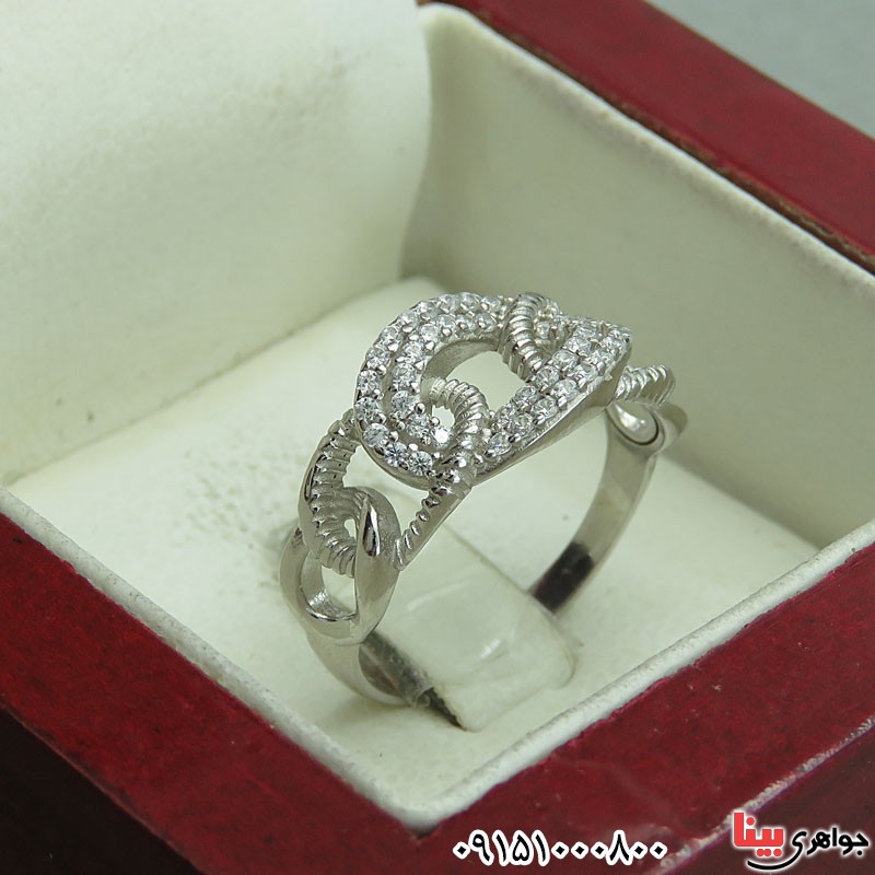 انگشتر نقره رودیوم زنانه شیک و خاص _کد:29658