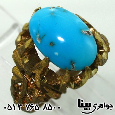 نگین انگشتر فیروزه نیشابوری عجمی درشت