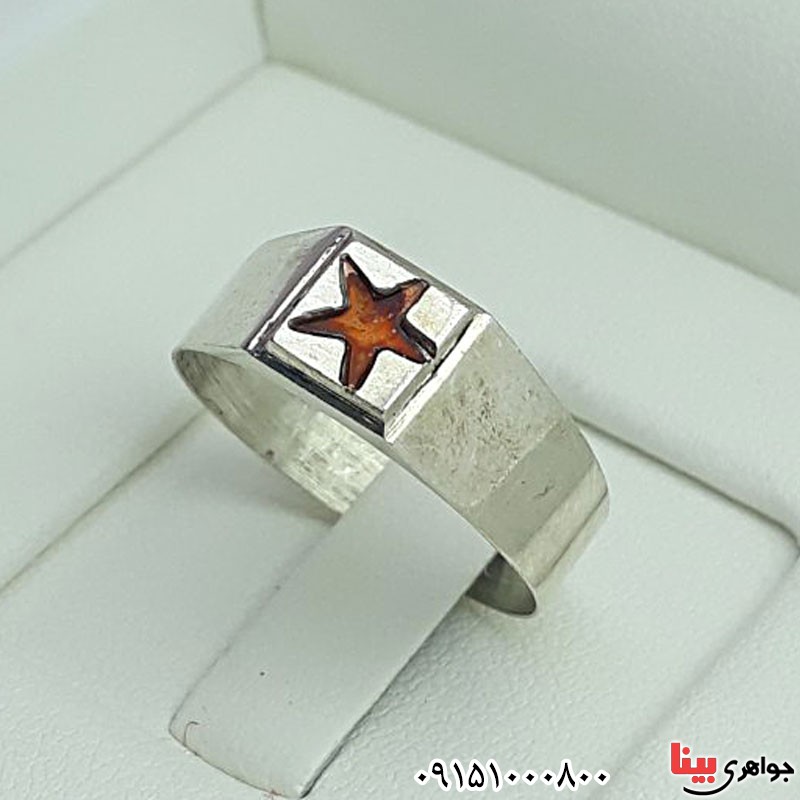انگشتر نقره دست ساز همراه با حرز امام جواد (ع) _کد:29795