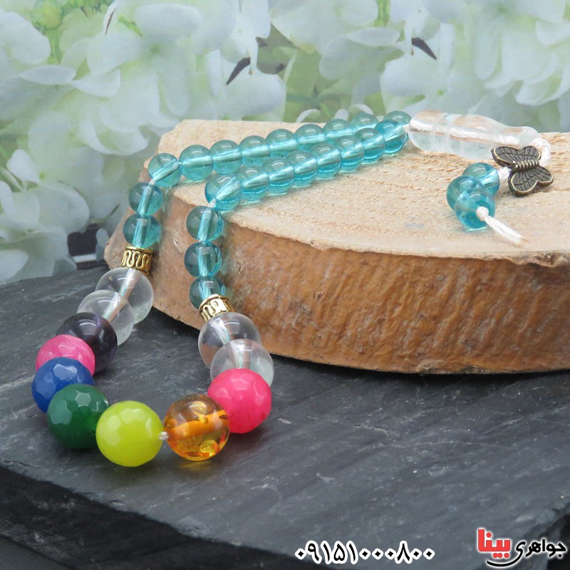 تسبیح چند جواهر 33 دانه ای خاص سنگ درمانی و انرژی زیبا _کد:29878