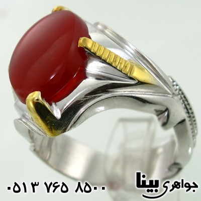 انگشتر عقیق یمنی مردانه چهارچنگ جدید