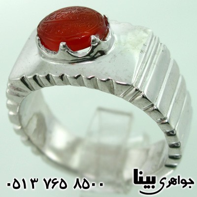 انگشتر عقیق یمنی مردانه فاخر خطی