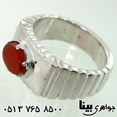 انگشتر عقیق یمنی مردانه فاخر خطی