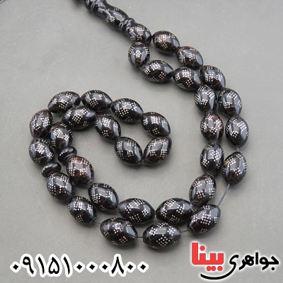 تسبیح یسر نقره کوب سوپر فاخر 33 دانه ای تسبیح یسر نقره کوب سوپر فاخر 33 دانه ای