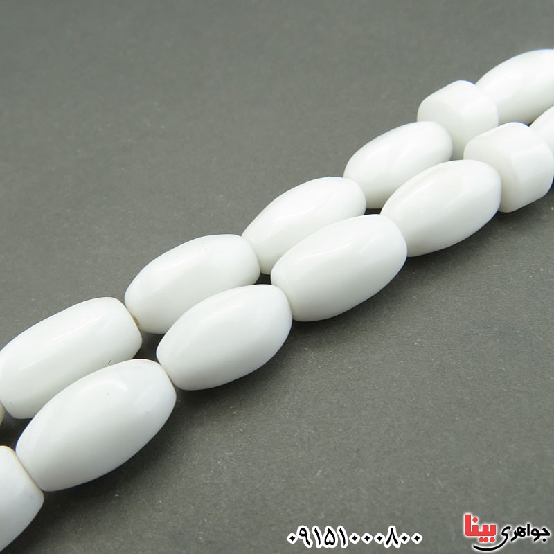 تسبیح عقیق یمنی سفید 33 دانه ای خاص و زیبا _کد:29961