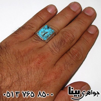 انگشتر فیروزه نیشابوری شجری فاخر مردانه
