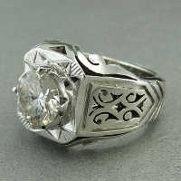 انگشتر الماس روسی (موزانایت) دست ساز فاخر رودیوم 