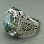 روسی (موزانایت) درشت فاخر رودیوم دست ساز _کد:30074