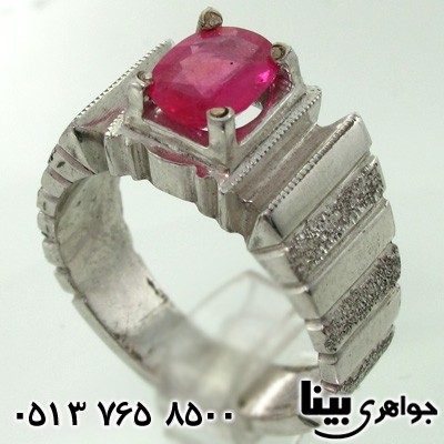 انگشتر یاقوت سرخ مردانه فاخر کلاسیک