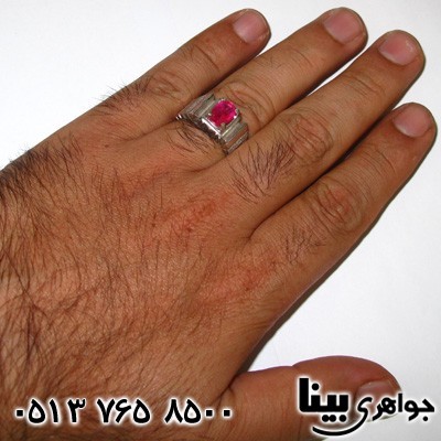 انگشتر یاقوت سرخ مردانه فاخر کلاسیک