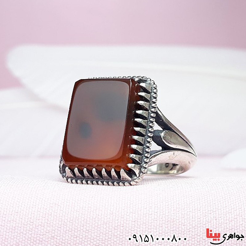 انگشتر عقیق یمنی مردانه خاص عالی زیبا _کد:30091