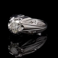 انگشتر الماس روسی (موزانایت) و الماس رودیوم دست ساز فاخر 