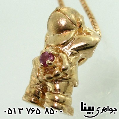 گردنبند یاقوت سرخ طرح فانتزی