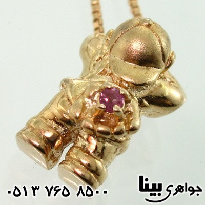 گردنبند یاقوت سرخ طرح فانتزی