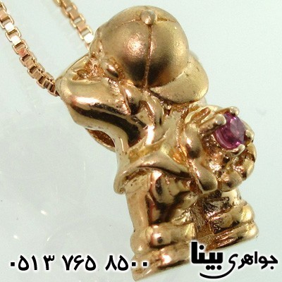 گردنبند یاقوت سرخ طرح فانتزی
