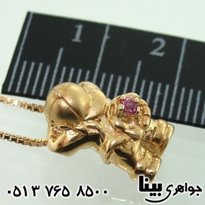 گردنبند یاقوت سرخ طرح فانتزی