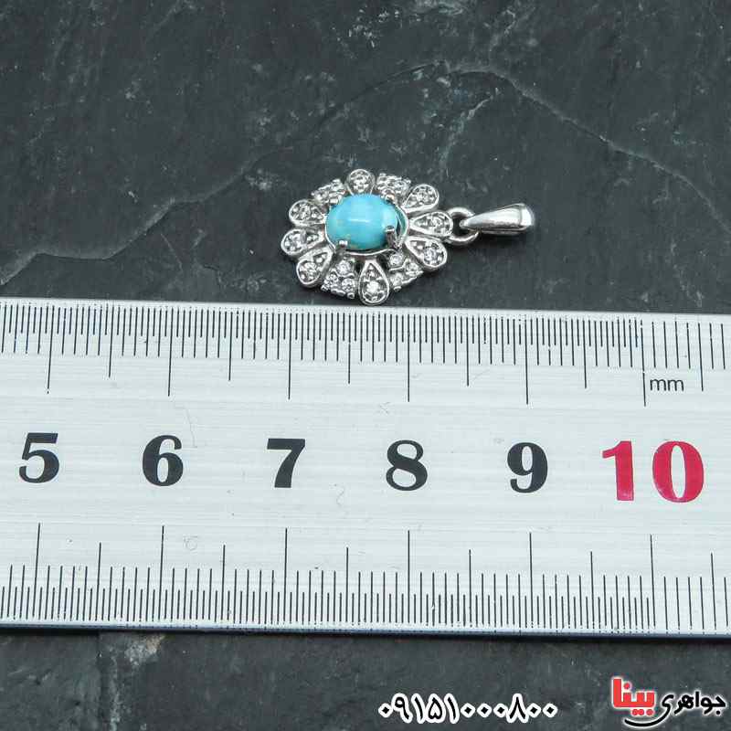 گردنبند فیروزه نیشابوری زنانه خوشرنگ _کد:30340