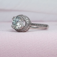 انگشتر الماس روسی (موزانایت) رودیوم زنانه 