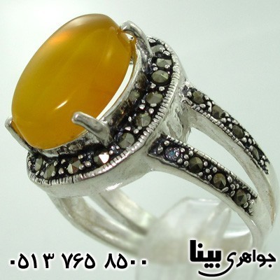 انگشتر عقیق شرف الشمس زنانه درشت