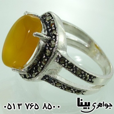 انگشتر عقیق شرف الشمس زنانه درشت