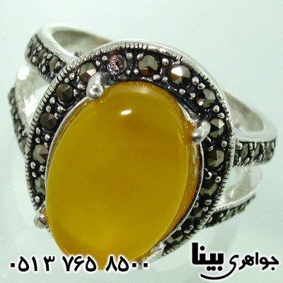 انگشتر عقیق شرف الشمس زنانه درشت