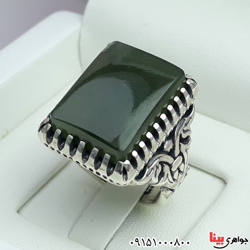 انگشتر یشم یمنی درشت و خاص مردانه عالی _کد:30428